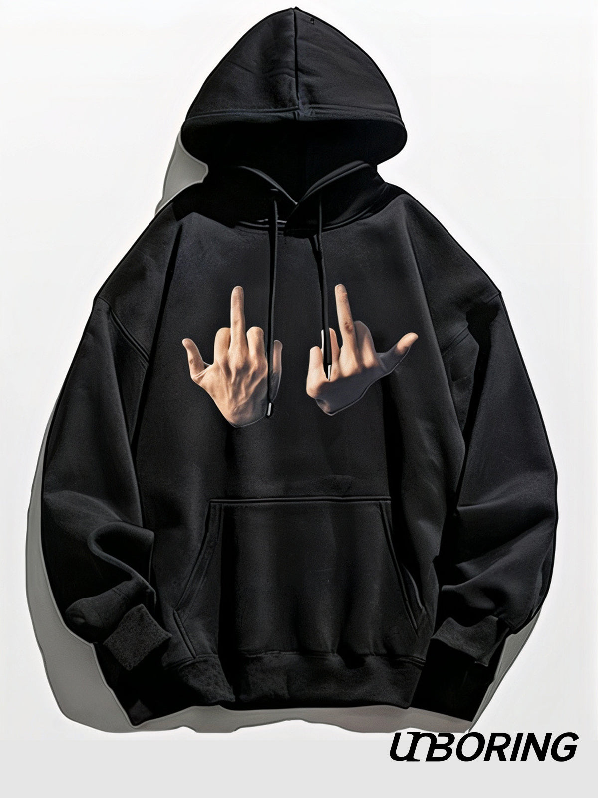 UNB middle Finger Trend Loose Sweatshirt